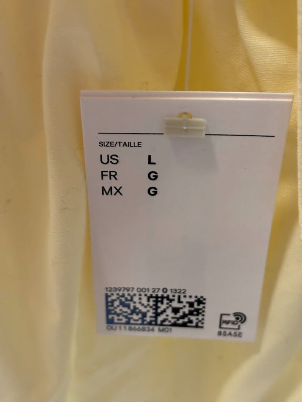 NWT H&M Coctail Light Yellow Color Dress - Size Large - Picture 10 of 16